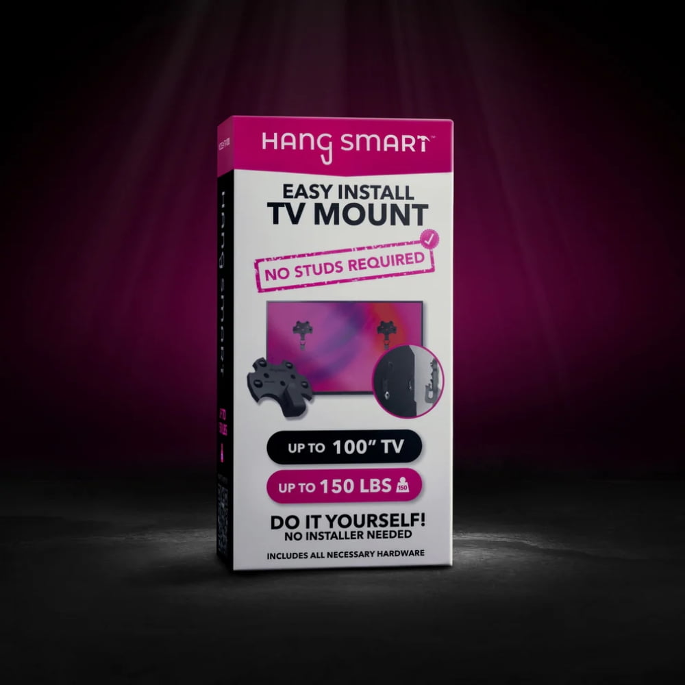 HangSmart NO STUD TV Mount | Holds up to 115 LBS and up to 100" TV