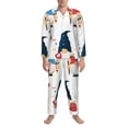 thumbnail image 3 of Balery School Cute Gnomes Pijama para Hombre de Dos Piezas con Manga Larga, Conjunto de Dormir y Descanso Suave con Bolsillos-X-Large, 3 of 7