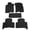 Black, variant on Ikon Motorsports Floor Mats Compatible With 2007-2014 Toyota FJ Cruiser, Gray Latex All Weather Car Auto Front Rear Carpets Liner 5PC Set Protector
