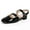 Black, variant on Ablanczoom Sandals Womens Pumps Low Heels Closed Square Toe Wedding Party Dress Mary Jane Shoes