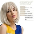 thumbnail image 4 of Guoxxzi Short Straight Hair Wig With Straight Bangs, 4 of 5