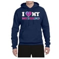 thumbnail image 2 of I Love My Boyfriend Tie Dye Pop Culture Unisex Graphic Hoodie Sweatshirt, Navy, 2XL, 2 of 3