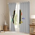 thumbnail image 3 of Manfei Monogrammed I Theme Black Out Curtains,Gray Black Curtains Pack of 2 (42x63 Each),Multicolor Cartoon Sport Car Bedroom Curtains For Boys Teens,Ultra Soft Bedroom Decor, 3 of 6