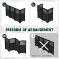 thumbnail image 6 of Devoko Fence Privacy Screen,4 Panels Outdoor Screen Enclosure for Patio & Yard, Resin Fence Panels Ideal for Hiding Air Conditioner and Trash Can, Black, 6 of 7