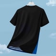 thumbnail image 6 of LPZOOGU Men's Striped T-Shirt Short Sleeve Crew Neck Casual Summer Tee Diagonal Color Block Print Athletic Sport Shirt, 6 of 7