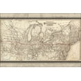 thumbnail image 1 of 24"x36" Gallery Poster, Map of Continental Railway michigan ohio 1873, 1 of 1