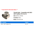 thumbnail image 2 of Throttle Body - Compatible with 2005 - 2007 Cadillac STS 3.6L V6 2006, 2 of 2