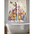 thumbnail image 5 of Easter Bunny Sheer Curtains 63 Inch Length 2 Panels Set Window Treatments, Colorful Eggs Spring Tulips Flower Vintage Rod Pocket Semi Curtains for Living Room/Bedroom/Kitchen Décor, 104"W x 63"L, 5 of 7