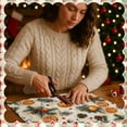 thumbnail image 4 of Juego de colchas navideñas vintage FuWeave de tela, 25 x 25 cm, 60 unidades, 4 of 6