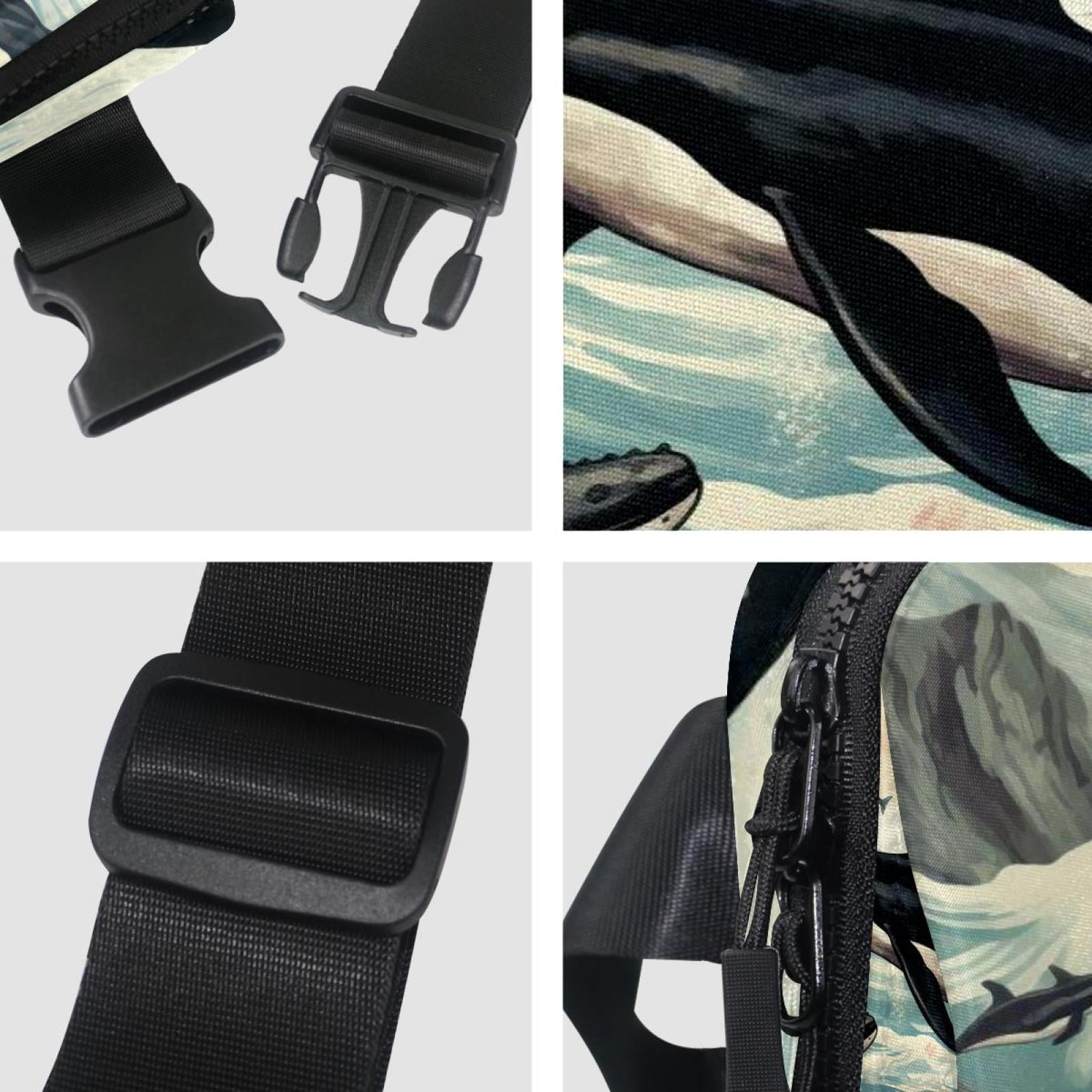Whales Adjustable Lightweight Waist Bags with Extension Strap, Unisex Running Belt Fanny Pack