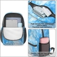 thumbnail image 3 of 17 Inch Lightweight Backpack,PVC Waterproof Oxford Fabric, Ergonomically Designed, with Large Capacity, Frozen Aesthetic Pattern, 3 of 5