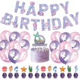 thumbnail image 1 of decoración D'anniversaire Sur Le Thme Des Sirnes Bleues Et Violettes, Ballons D'anniversaire Populaires, Drapeaux De Ballons La Mode, Film En Late, 1 of 4