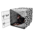 thumbnail image 5 of Mushroom Dog Crate Cover, Fresh Raw Cuisine Food Plants Vegan Themed Woodland Monochrome Print, Easy to Use Pet Kennel Cover Small Dogs Puppies Kittens, 7 Sizes, Charcoal Grey and White, by Ambesonne, 5 of 6