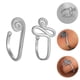 thumbnail image 3 of 2 unids Shining Forma de U Anillos de la nariz con forma de caracol Anillo de nariz En forma de serpiente Joyería de la nariz, 3 of 6