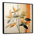 thumbnail image 2 of Designart "Collage Of Abstract Apricot Leaves" Leaves Floater Framed Canvas Art Print, 2 of 5