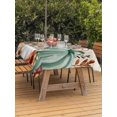 thumbnail image 2 of Outdoor Tablecloth with Umbrella Hole and Zipper, Green Orange Pumpkins Fall Rectangle Table Cloth 60x120 Inch Waterproof Tablecloth, Thanksgiving Floral Botanical Picnic Table Cover for Patio, 2 of 7