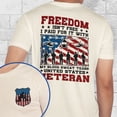 thumbnail image 5 of FLAGWIX Veteran Freedom Isn't Free My Blood Sweat Tears United States Veteran T-Shirt MLN4302TS - Father's Day, Christmas Gifts For Men, Husband Gifts, 5 of 6