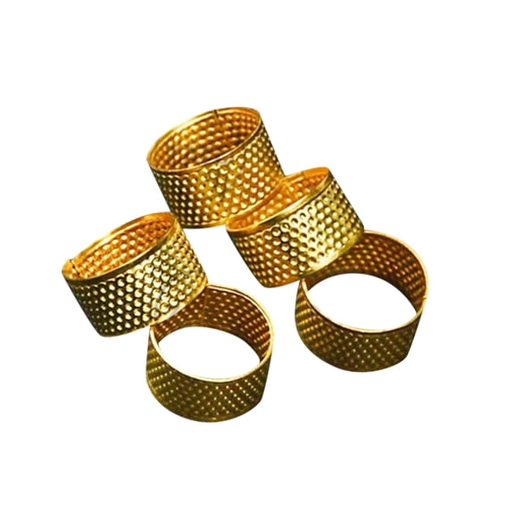 5-Piece Sewing Thimble and Finger Protector Set for Hand Sewing, Quilting, Embroidery, and DIY Craft Projects, Durable and Comfortable for Home Use and Crafting Enthusiasts,White