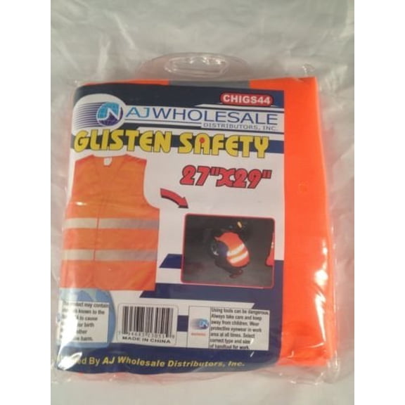 3X Plus Size Neon Orange Reflective Safety Vest
