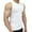 White, variant on Ierhent Undershirts for Men Men's Spring And Summer Leisure Sports Fitness Stitching Stripe Color Print Sleeveless T Shirt Vest White,M