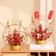 thumbnail image 4 of Cesta de flores de hierro con forma de fruta de la fortuna de Año Nuevo, frutos rojos de acebo, adornos de flores artificiales para el escritorio del hogar para inauguración de la casa, 4 of 5