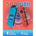 thumbnail image 5 of SYJUPY Switch Controller for Nintendo Switch/Lite/Oled, Switch Joycon with Dual Motor & 6-Axis Gyro - Red&Blue, 5 of 6