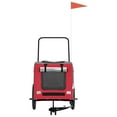 thumbnail image 2 of vidaXL Pet Bike Trailer Red and Grey Oxford Fabric and Iron, 2 of 5