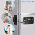 thumbnail image 2 of 1pc Refrigerator Fridge Freezer Door Lock With Password, Child Proof Refrigerator Door Lock For Kitchen Refrigerator, 2 of 5