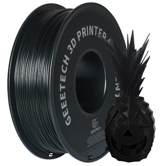 GEEETECH Black PLA 3D Printer Filament 1.75mm Toughness Enhanced, Dimensional Accuracy /-0.03mm, 1kg (2.2lbs) , 1080 Feet (330m)per Roll, Vacuum Packaging, Fit for Most 3D FDM Printer