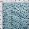 thumbnail image 3 of oneOone Cotton Silk Light Blue Fabric Tropical Quilting Supplies Print Sewing Fabric By The Yard 42 Inch Wide, 3 of 4