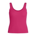 thumbnail image 5 of Duoif Womens Tank Tops, Ribbed Square Neck Vest, Summer Knitted Sweater Top Womens Shirts Hot Pink XXL, 5 of 5