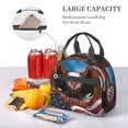 thumbnail image 5 of Naloa Cartoon Bald Eagle USA Print Lunch Bag for Women & Men Insulated Lunch Box or Cooler Lunch Tote Bags for Work, Travel, Outdoor, 5 of 5