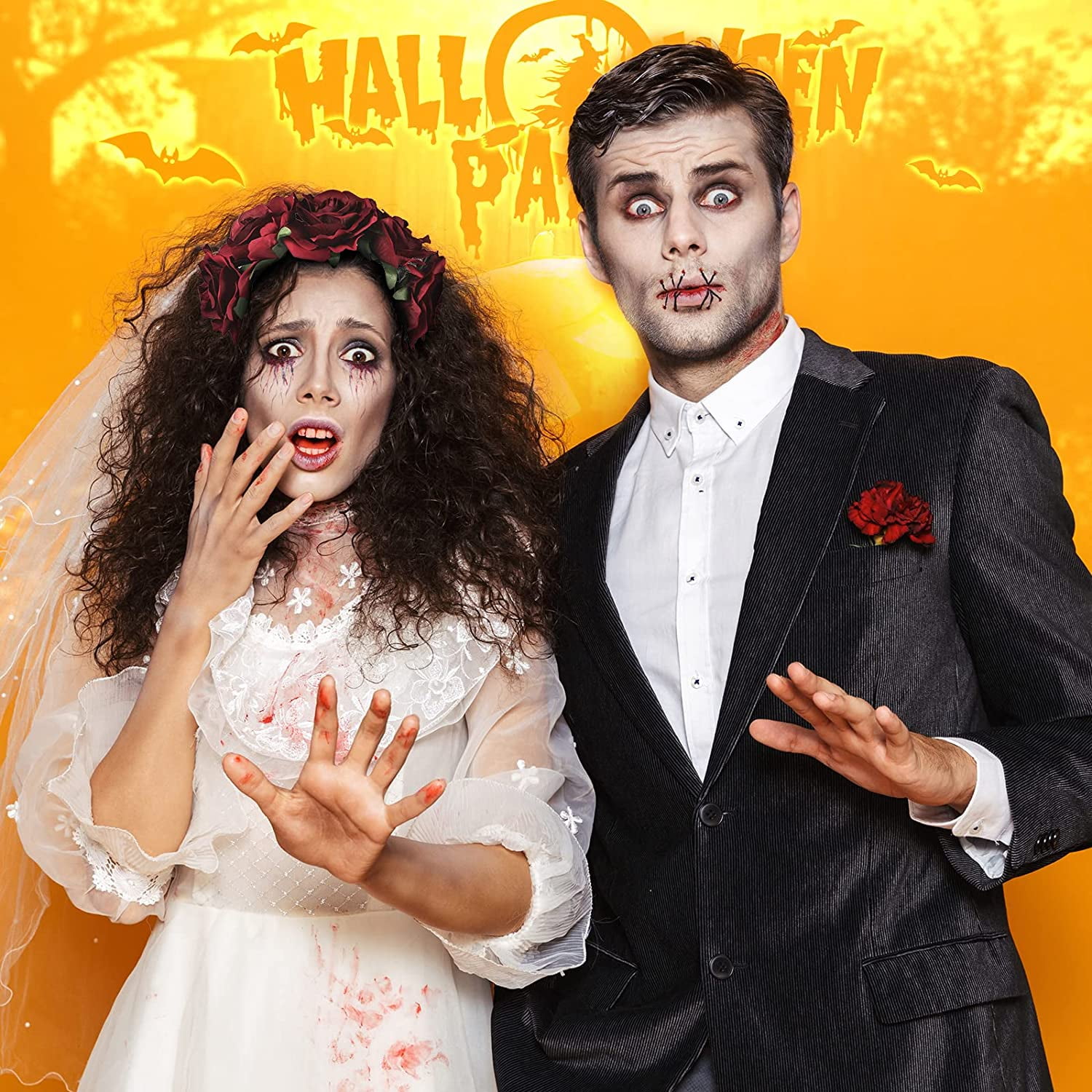 Halloween Jour Des Morts Bandeau, Serre Tete Fleur Halloween Araignée