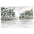 thumbnail image 2 of Marmont Hill "Rainy Lake Landscape" by Thimble Sparrow Framed Painting Print, 2 of 6