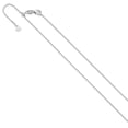 thumbnail image 2 of Diamond2Deal 14K Blanc Gold Réglable.7 mm Bébé Box Chain Necklace for Women 22", 2 of 4