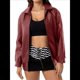thumbnail image 1 of Chaquetas de Holgadas de Larga con Solapa para Mujer, Moda Otoño 2025, Ropa de Invierno. Vino Tinto XL, 1 of 10