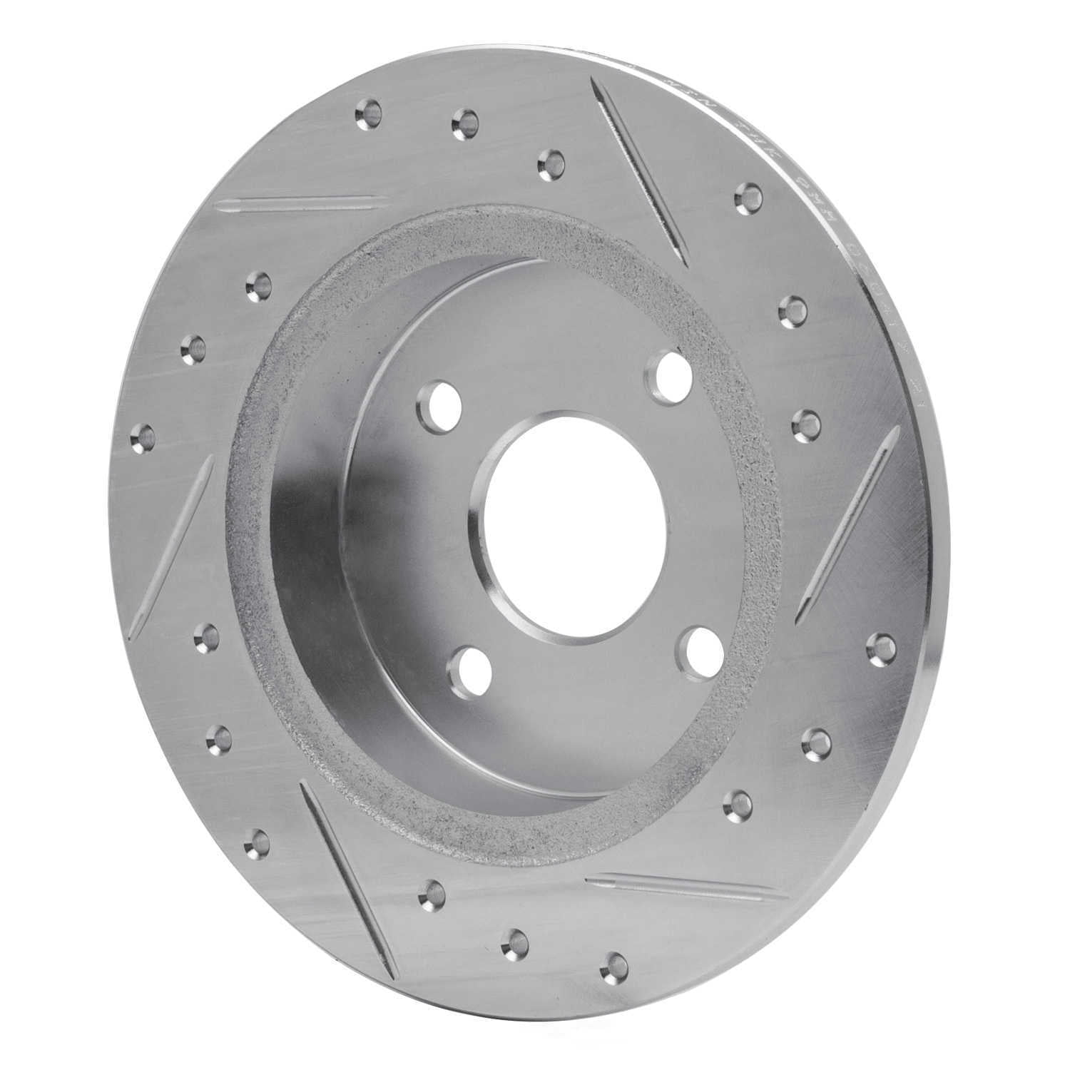 Dynamic Friction Company 631-53000L DFC Brake Rotor - Drilled And Slotted - Silver