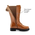 thumbnail image 3 of Botas DREAM PAIRS SDBO2216K-1 para niñas, color camel, hasta la rodilla con cierre, 3 of 5