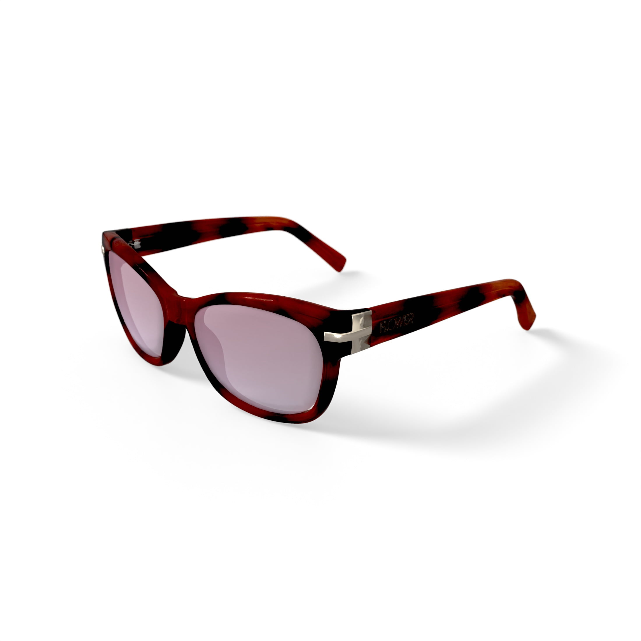 FLOWER Women's Fashion Rx'able Sunglasses FLR1002 Holly Tortoise 56-18-135 with Case
