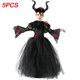 thumbnail image 3 of Disfraz de maléfica de Disney para niñas, vestido de Halloween, elegante bautizo, Glam Gownprom, Cosplay para niños, ropa de bruja de Reina demonio, 3 of 5