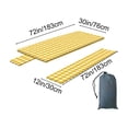 thumbnail image 3 of BUDAO00 Picnic Table Cover with Bench Covers, Washable Tablecloth for 6 Foot Rectangle Tables – 72"x30" Waterproof Elastic Fitted Checkered Camping Tablecloth for Outdoor Use (Yellow), 3 of 6