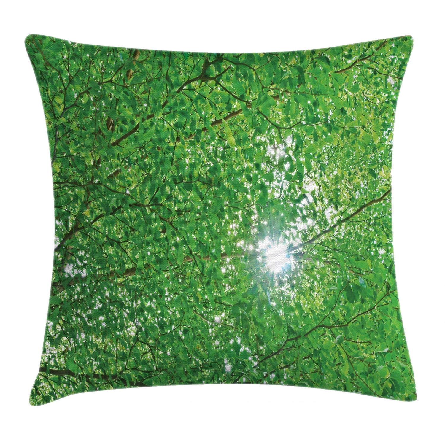 Forest Home Decor Throw Pillow Cushion Cover, Sun through Tree Branch