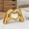 thumbnail image 5 of Heart Hands Sculpture, Gold Resin Material, Room Decor for Living Room, Bedroom, Office, Coffee Table, Desk, Wedding, Party, Gifts for Girl, 5 of 5