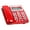 Red, variant on PatungKu Landline Telephone Corded Desktop Large Button Phone for Seniors Call Display