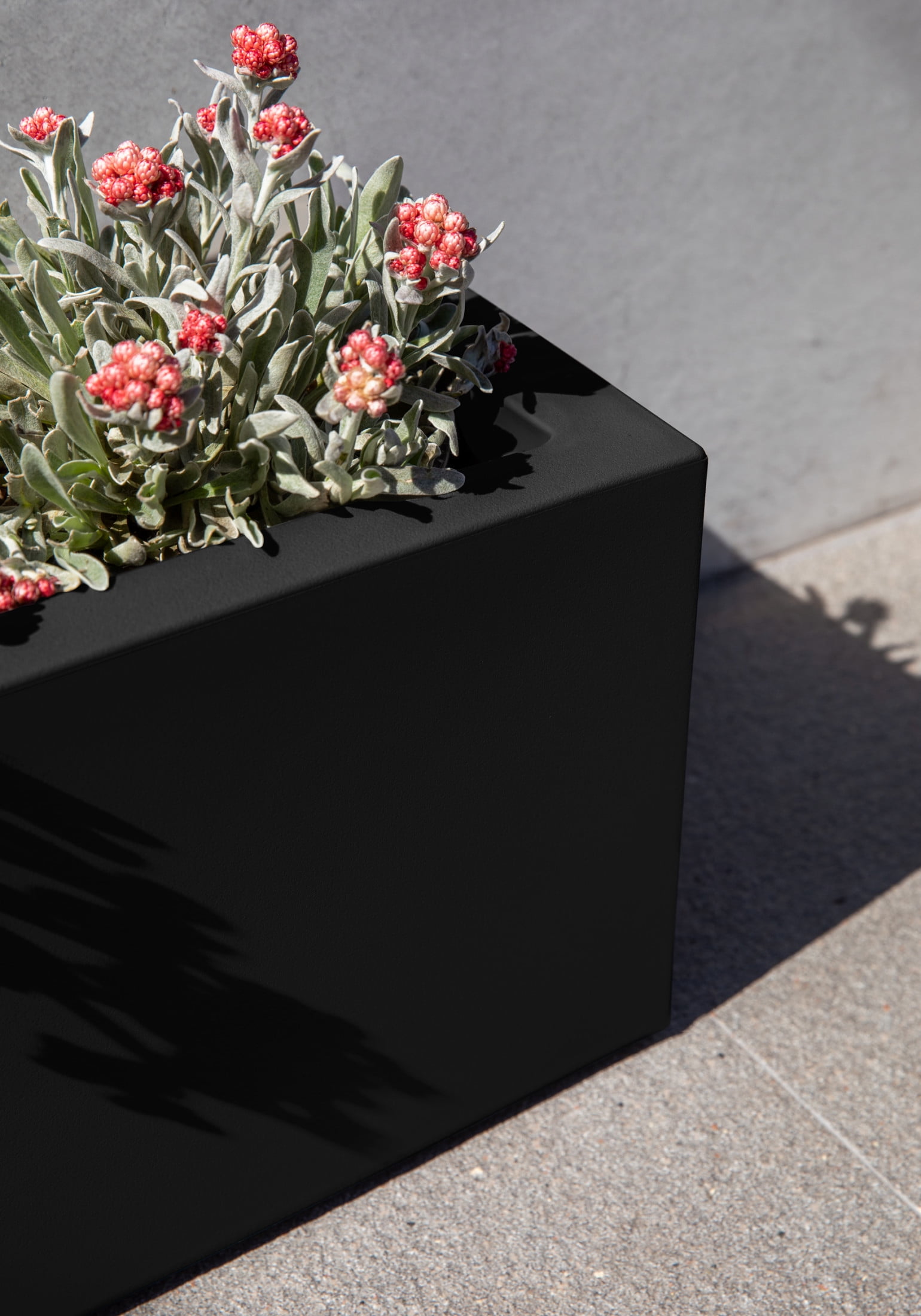 Veradek Block Series Trough 36" Plastic Planter - Black