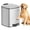 Metallic Silver, variant on SONGMICS Dog Poop Trash Can, 1.6-Gallon (6 L) Outdoor Garbage Can with Lid, Soft Close, Stainless Steel with Inner Bucket, Metallic Silver