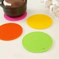 thumbnail image 7 of Limei 1 Pack Silicone Trivets Mat, Hot Pad Mat, Round Pot Holder, Spoon Rests and Jar Gripper Pads, 6.3 x 6.3 Inches, Green, 7 of 7