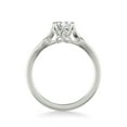thumbnail image 2 of Divine Jewel 14K White Gold Plated Criss Cross Engagement Ring - 1.5 Ct Round Cut Lab Created Diamond - Stunning Ring for Women - Perfect Proposal Ring or Gift for Birthdays and Anniversaries, 2 of 3