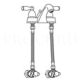thumbnail image 5 of PROCURU 12 pulgadas de largo x 3/8 pulgadas Comp x 1/2 pulgadas FIP conector de manguera de grifo trenzado de acero inoxidable línea de suministro sin plomo (12 pulgadas, 2 unidades), 5 of 5