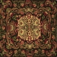 thumbnail image 1 of Ahgly Company Indoor Square Medallion Brown French Area Rugs, 7' Square, 1 of 4